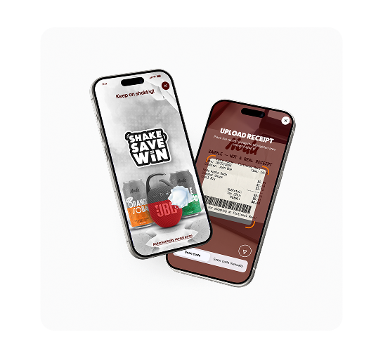 App screens with FCMG loyalty campaign example